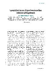Vorschauseite 2: Spezialist im multiprofessionellen Intensivpflegeteam