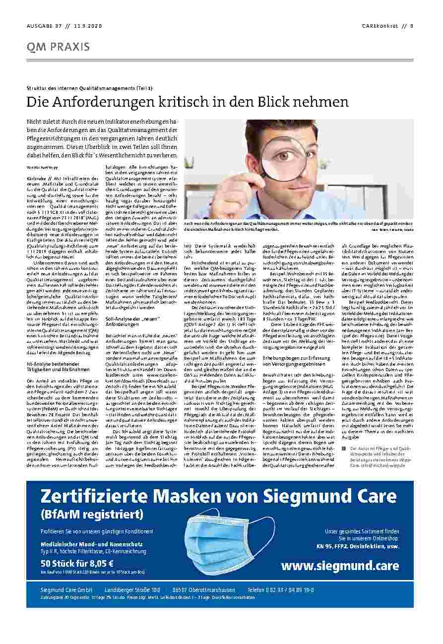 Vorschauseite 1: Die Anforderungen kritisch in den Blick nehmen.