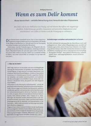 Vorschauseite 1: Wenn es zum Delir kommt Akute Verwirrtheit - vertiefte Betrachtung eines herausfordernden Phänomens