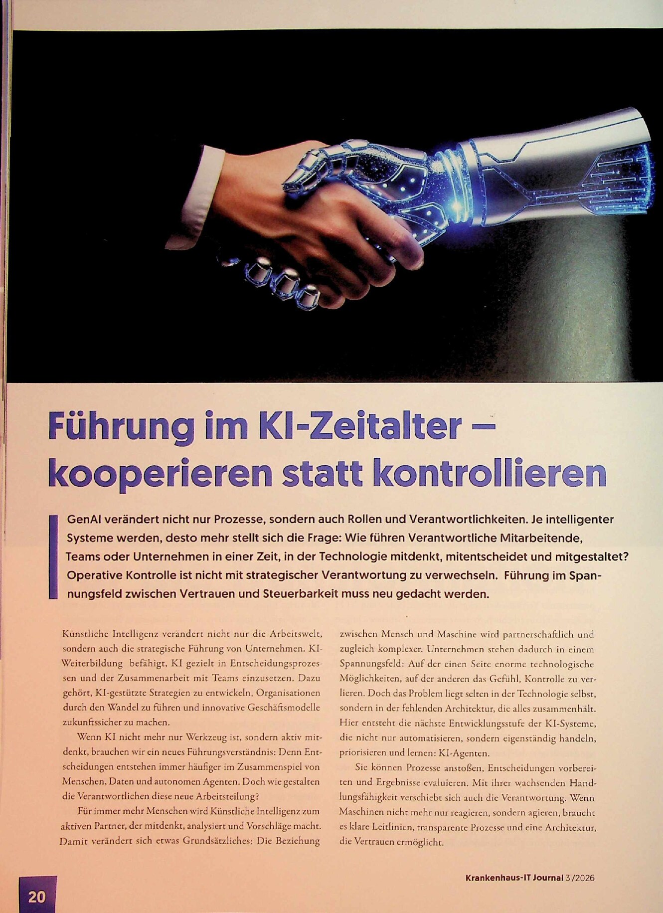 Vorschauseite 1: Führung im KI-Zeitalter – kooperieren statt kontrollieren