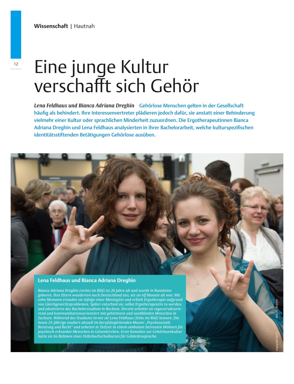 Vorschauseite 1: Lena Feldhaus und Bianca Adriana Dreghin ? Eine junge Kultur verschafft sich Gehör