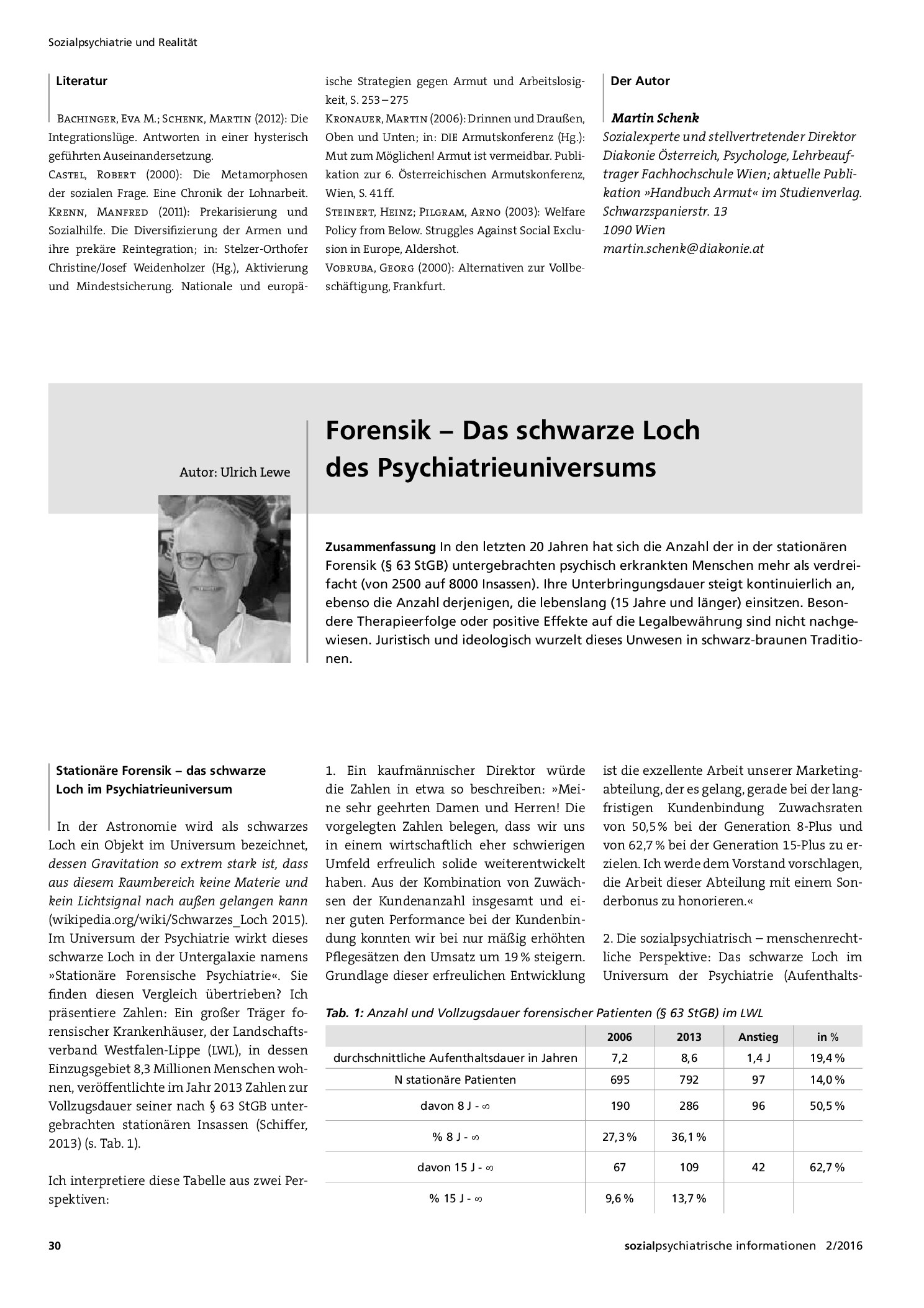 Vorschauseite 1: Forensik – Das schwarze Loch des Psychiatrieuniversums