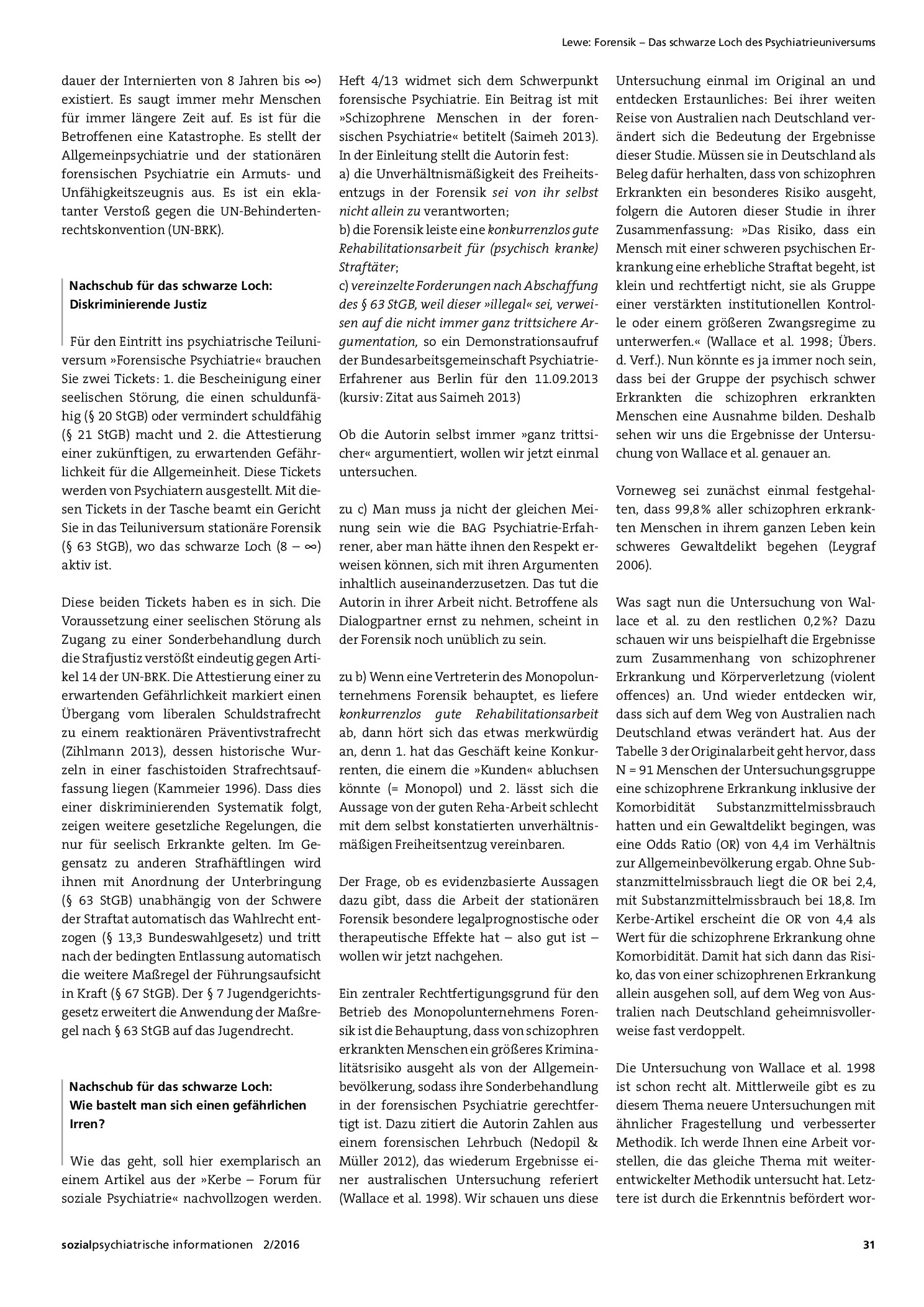 Vorschauseite 2: Forensik – Das schwarze Loch des Psychiatrieuniversums
