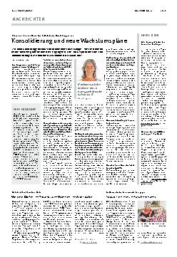 Vorschauseite 1: Konsolidierung und neue Wachstumspläne