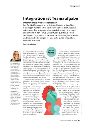 Vorschauseite 1: Integration ist Teamaufgabe