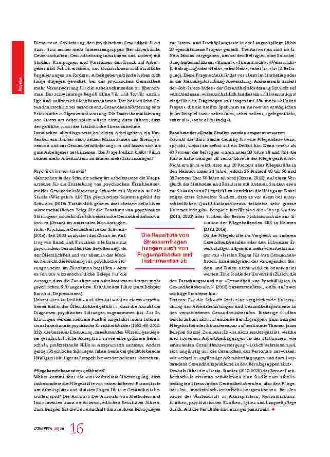 Vorschauseite 3: Studien und Hintergründe zum Thema Stress und psychische Gesundheit. Wie fatal sind die Folgen von Stress in den Pflegeberufen?
