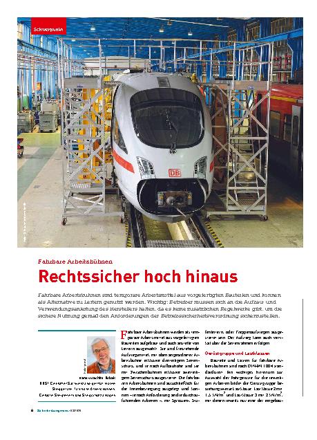 Vorschauseite 1: Fahrbare Arbeitsbühnen Rechtssicher hoch hinaus