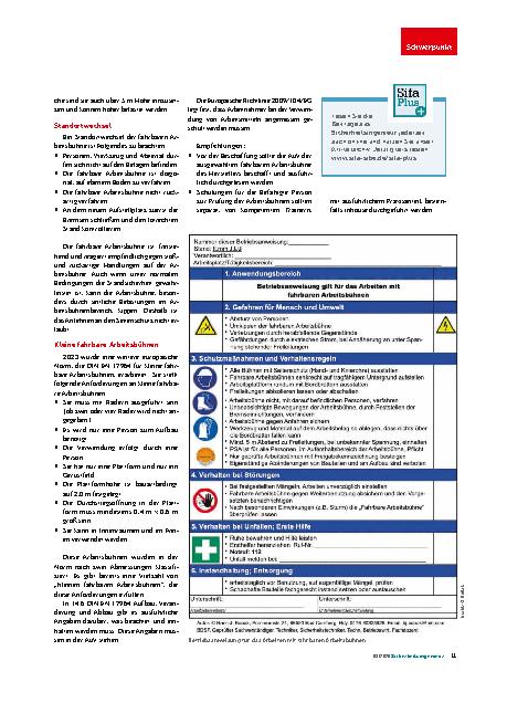 Vorschauseite 4: Fahrbare Arbeitsbühnen Rechtssicher hoch hinaus