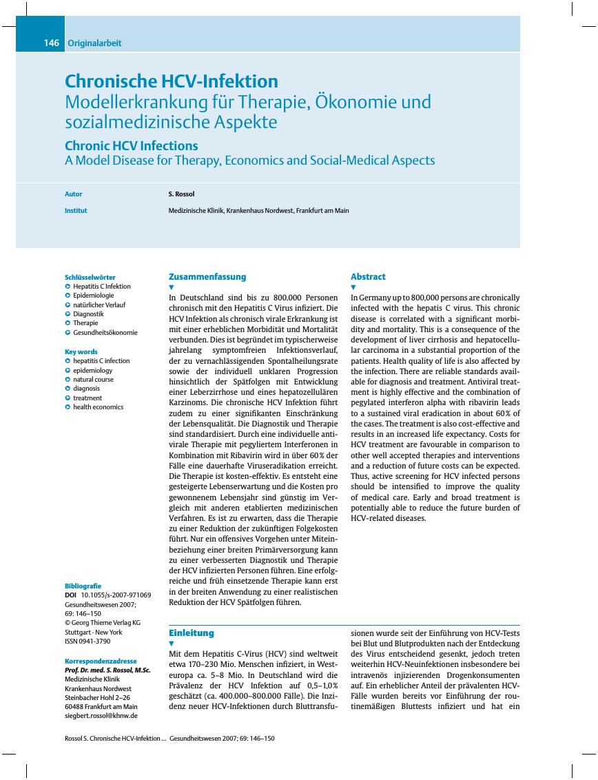 Vorschauseite 1: Chronische HCV-Infektion