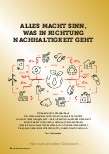 Vorschauseite 1: ALLES MACHT SINN, WAS IN RICHTUNG NACHHALTIGKEIT GEHT.