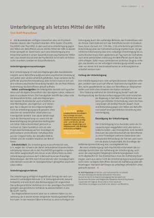 Vorschauseite 1: Unterbringung als letztes Mittel der Hilfe