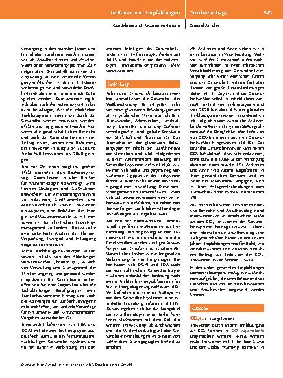 Vorschauseite 3: Ökologische Nachhaltigkeit in der Anästhesiologie und Intensivmedizin