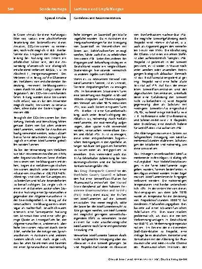 Vorschauseite 6: Ökologische Nachhaltigkeit in der Anästhesiologie und Intensivmedizin