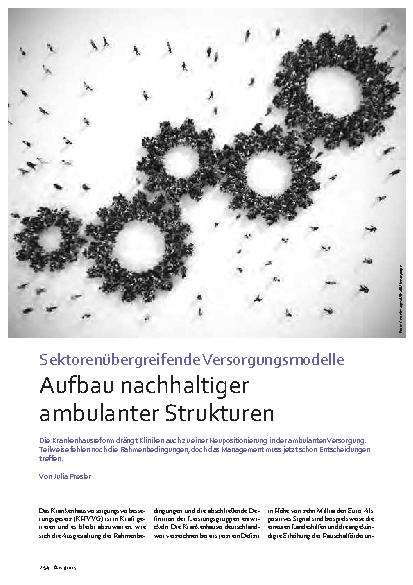 Vorschauseite 1: Sektorenübergreifende Versorgungsmodelle Aufbau nachhaltiger ambulanter Strukturen