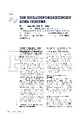 Vorschauseite 1: Die Herausforderungen sind immens.