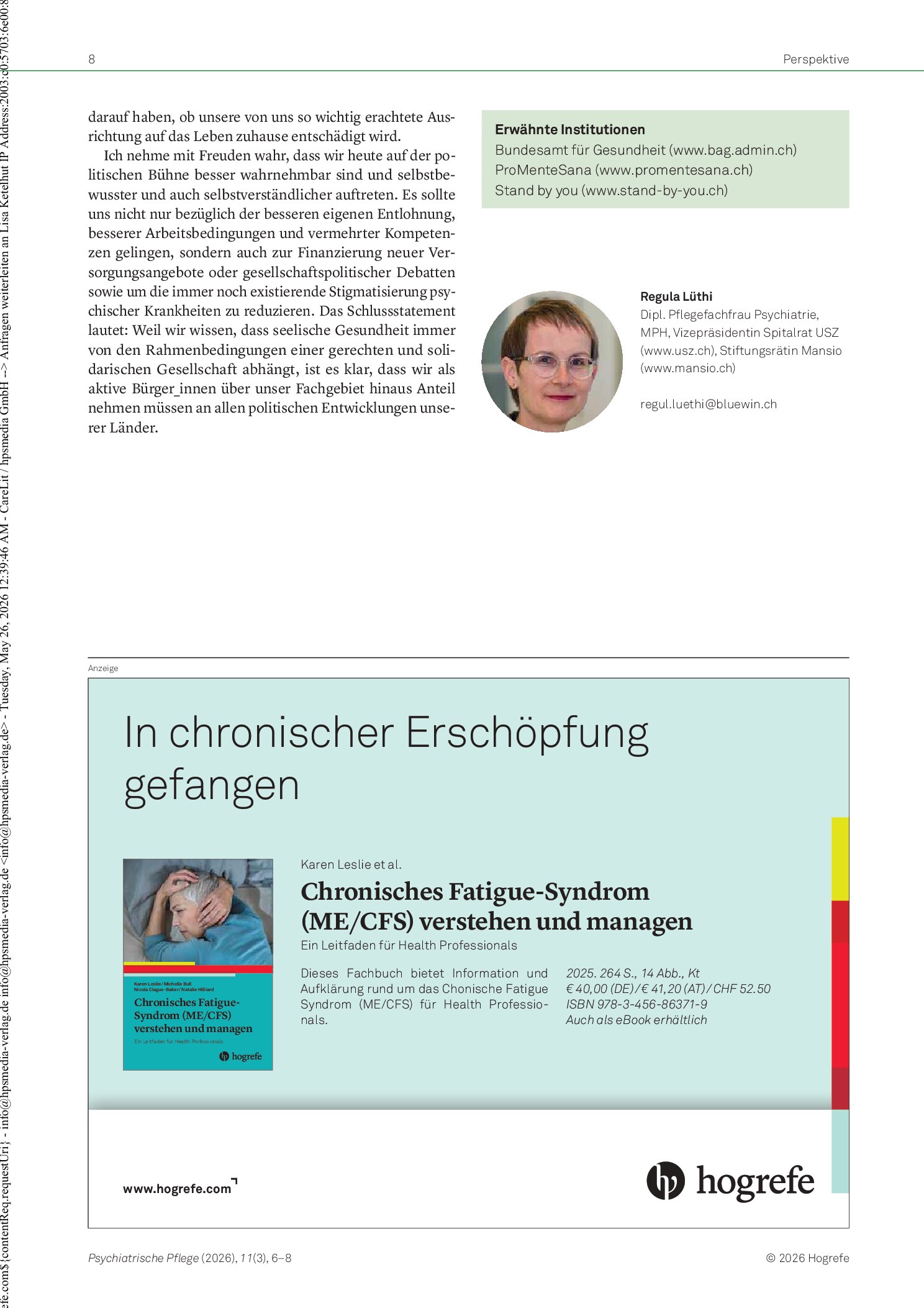 Vorschauseite 3: Politische Einflussnahme konkret. Praktische Anregungen aus einer schweizerischen Perspektive