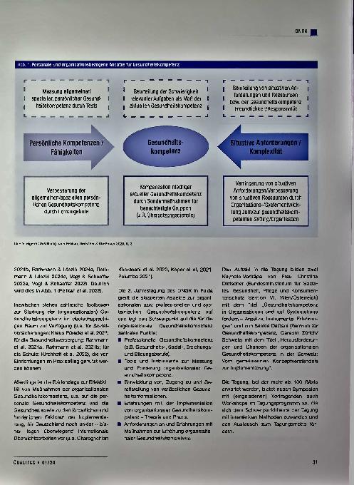 Vorschauseite 2: Gesundheitskompetenz - mehr als Gesundheitswissen!