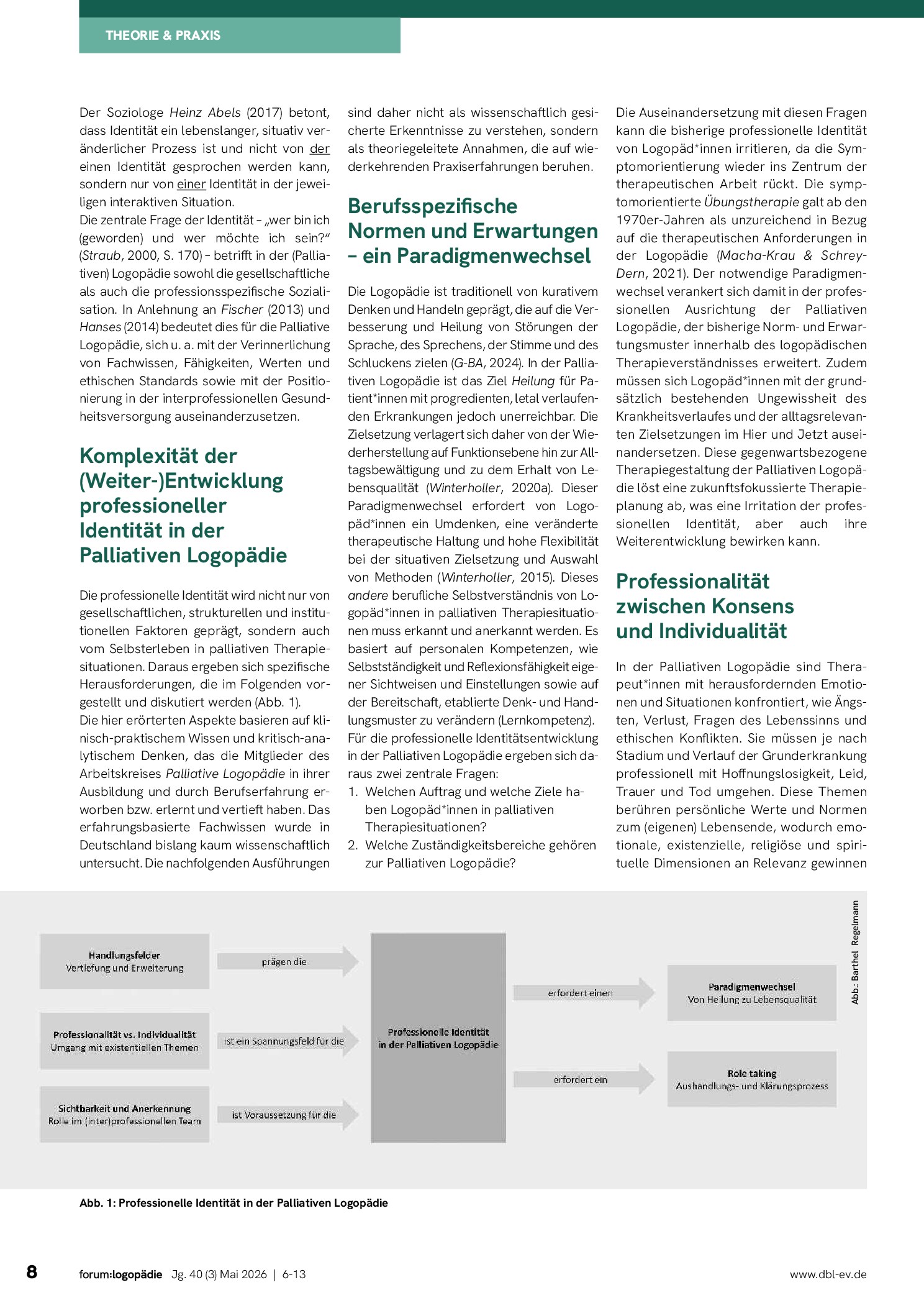 Vorschauseite 3: Professionelle Identität in der palliativen Logopädie