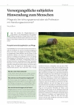 Vorschauseite 1: Versorgungslücke: subjektive Hinwendung zum Menschen