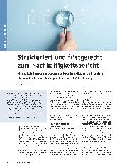 Vorschauseite 1: Strukturiert und fristgerecht zum Nachhaltigkeitsbericht.