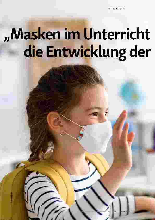 Vorschauseite 1: "Masken im Unterricht gefährden die Entwicklung der Kinder. "