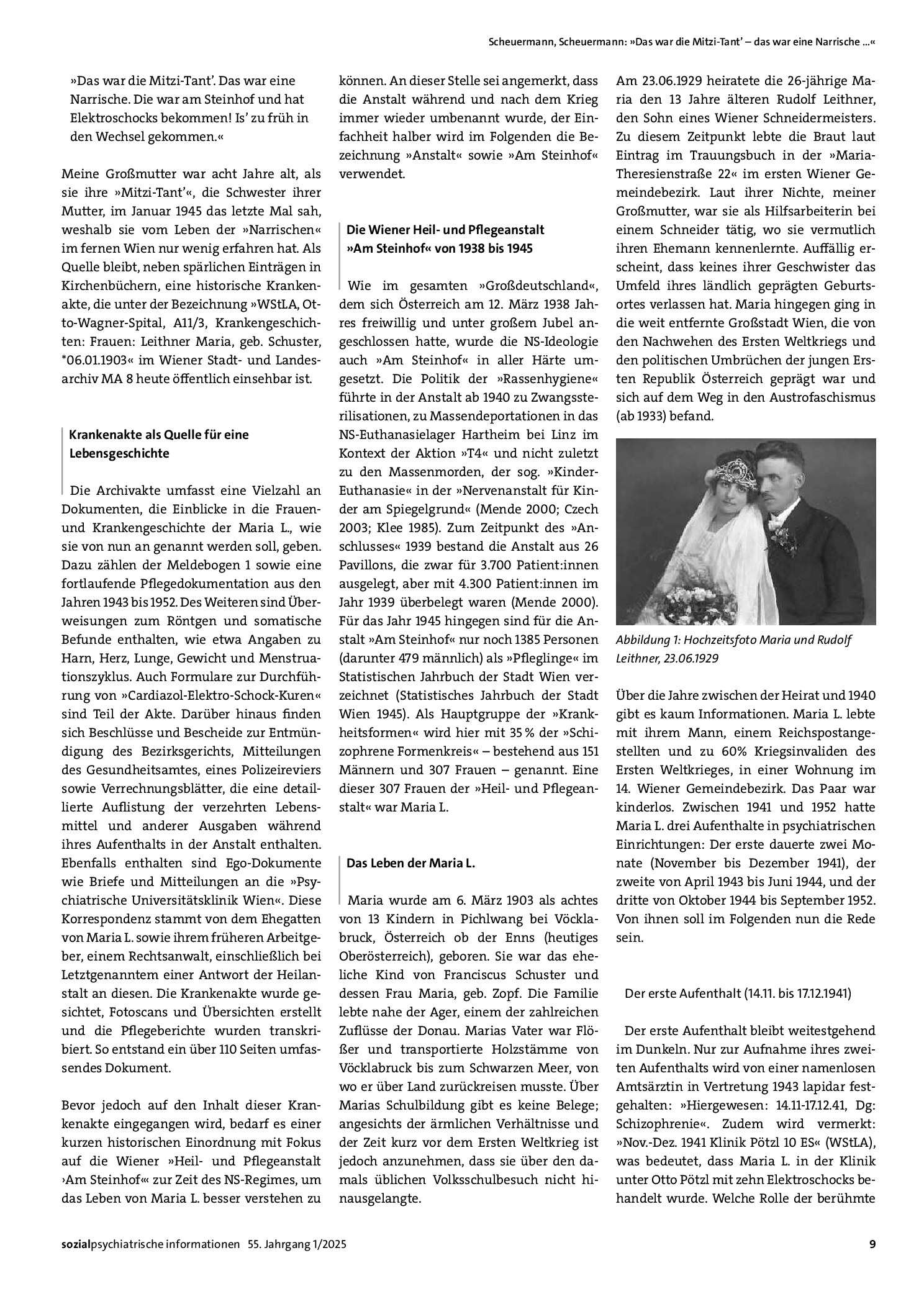 Vorschauseite 2: »Das war die Mitzi-Tant’ – das war eine Narrische …« Eine Spurensuche zu Gewalterfahrungen in der Wiener Psychiatrie »Am Steinhof« am Fallbeispiel der Maria Leithner (1940–1952)