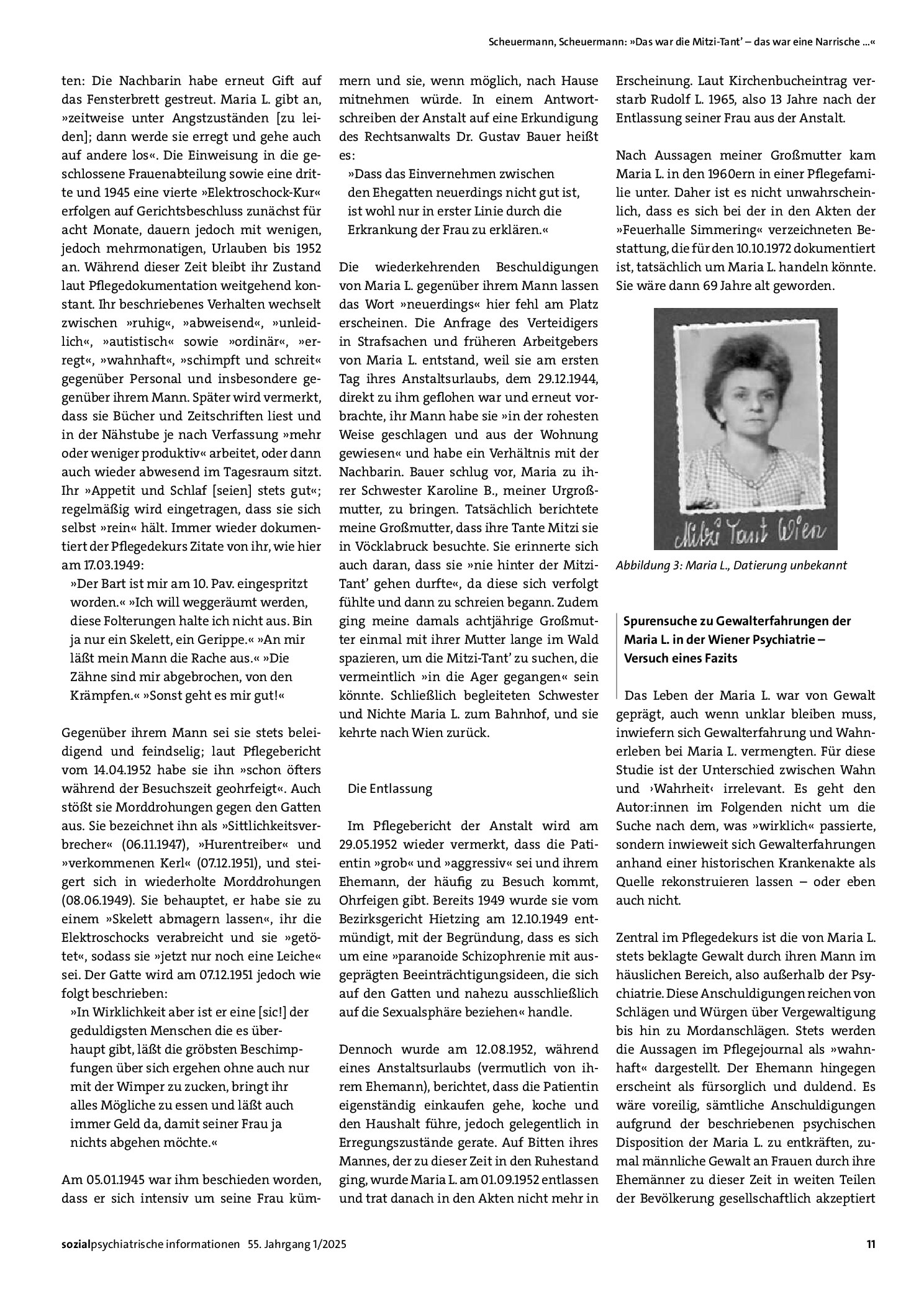 Vorschauseite 4: »Das war die Mitzi-Tant’ – das war eine Narrische …« Eine Spurensuche zu Gewalterfahrungen in der Wiener Psychiatrie »Am Steinhof« am Fallbeispiel der Maria Leithner (1940–1952)
