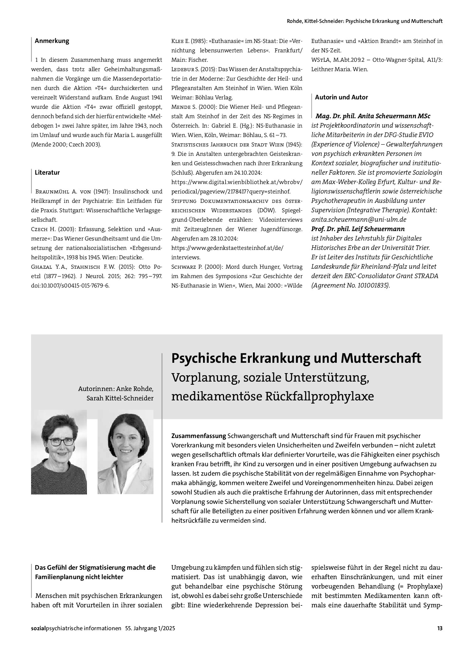 Vorschauseite 6: »Das war die Mitzi-Tant’ – das war eine Narrische …« Eine Spurensuche zu Gewalterfahrungen in der Wiener Psychiatrie »Am Steinhof« am Fallbeispiel der Maria Leithner (1940–1952)