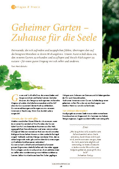 Vorschauseite 1: Geheimer Garten – Zuhause für die Seele