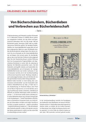 Vorschauseite 1: Von Bücherschändern, Bücherdieben und Verbrechen aus Bücherleidenschaft – Teil 6 –