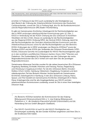 Vorschauseite 3: Kirchliche Arbeitsgerichtsbarkeit im Bereich der Deutschen Bischofskonferenz 2024 und 2025