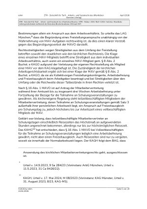 Vorschauseite 5: Kirchliche Arbeitsgerichtsbarkeit im Bereich der Deutschen Bischofskonferenz 2024 und 2025