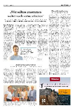Vorschauseite 1: „Wir sollten zusammen Pflege steht nicht im Fokus Details zum Gesundheitsdatennutzungsgesetz weiter nach vorne arbeiten. “ The corrected version is: „Wir sollten zusammen Pflege s…