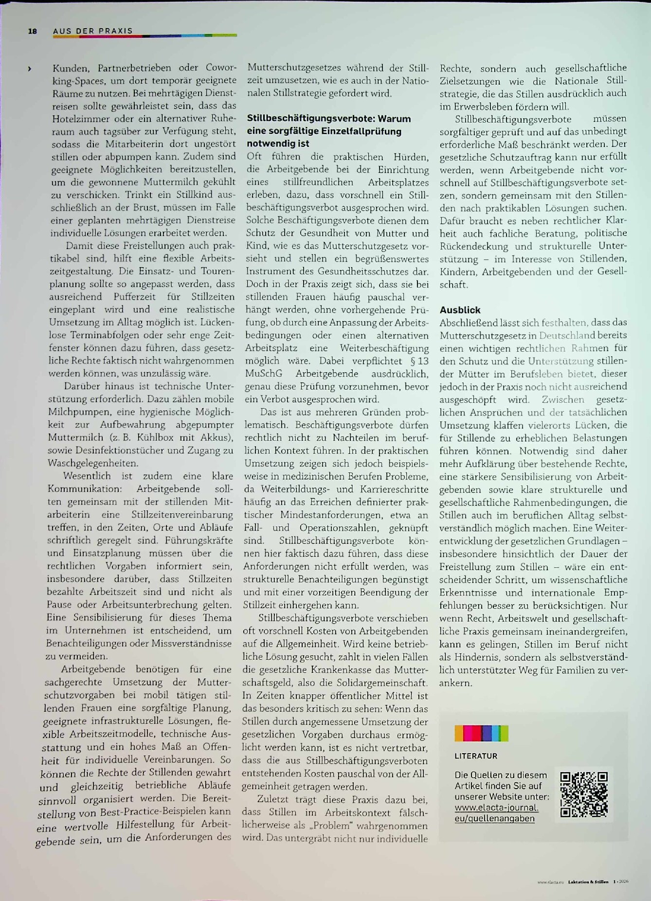 Vorschauseite 4: Stillen im Beruf: Umsetzung, Herausforderungen und Perspektiven im Rahmen des Mutterschutzgesetzes in der Bundesrepublik Deutschland