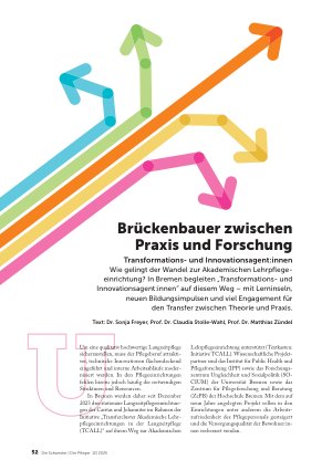 Vorschauseite 1: Brückenbauer zwischen Praxis und Forschung