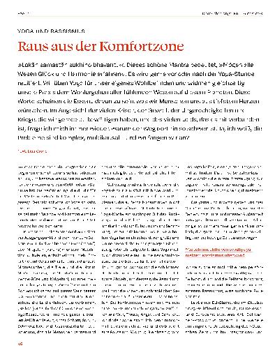 Vorschauseite 1: Raus aus der Komfortzone: Yoga und Rassismus