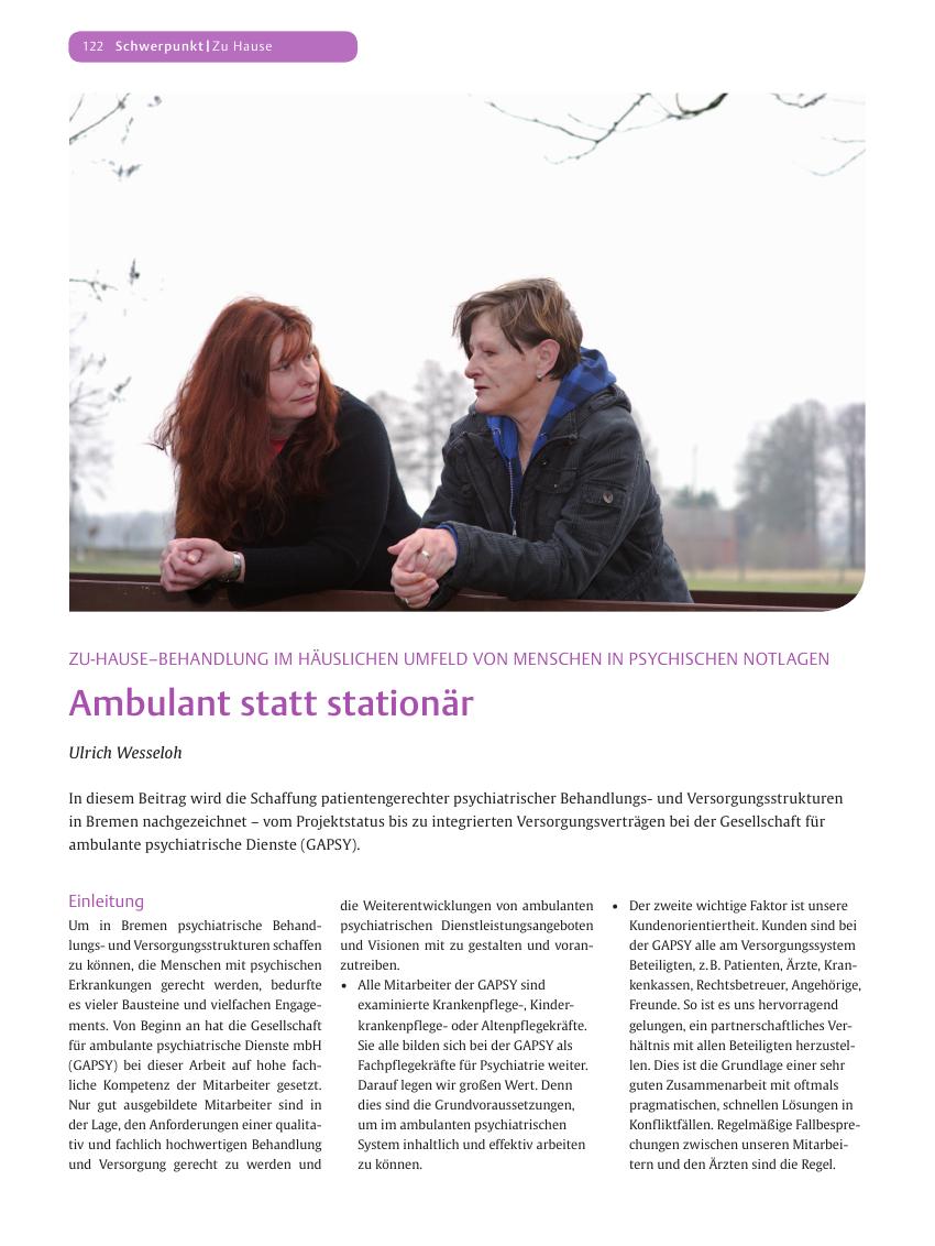 Vorschauseite 1: Ambulant statt stationär