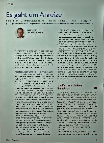 Vorschauseite 1: Es geht um Anreize.