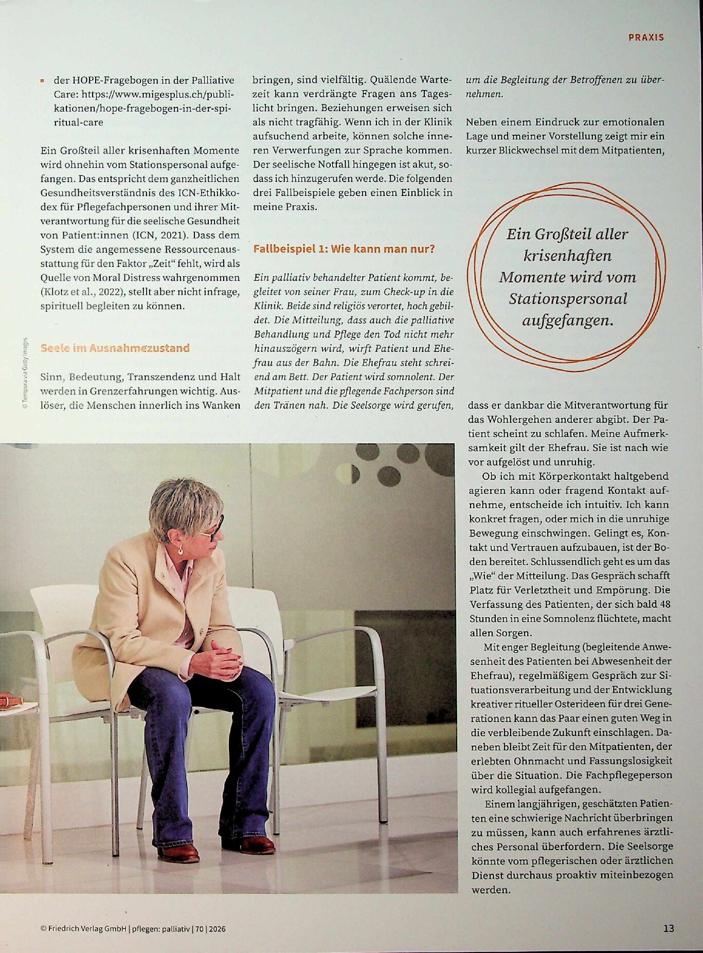 Vorschauseite 2: Wenn die Seele den Halt verliert: Der seelsorgerische Notfall in der palliativen Praxis