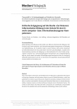 Vorschauseite 1: Kritische Entgegnung auf die Studie «Zur Relevanz informatischer Bildung in der Schule für den Er werb computerbzw. informationsbezogener Kom petenzen»
