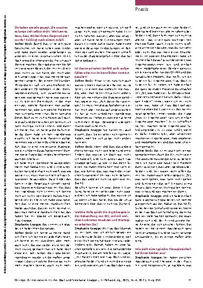 Vorschauseite 2: „Ich möchte Ergotherapeut: innen Mut machen, sich mehr zuzutrauen“