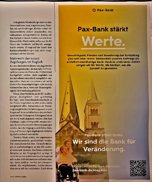Vorschauseite 3: Asylpolitik: Europäische Werte müssen Maßstab bleiben