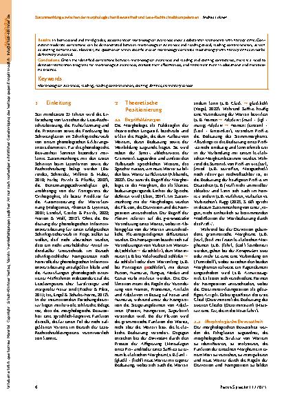 Vorschauseite 2: Zusammenhänge zwischen der morphologischen Bewusstheit und Lese-Rechtschreibkompetenzen bei Grundschüler: innen*