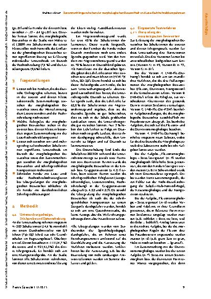 Vorschauseite 5: Zusammenhänge zwischen der morphologischen Bewusstheit und Lese-Rechtschreibkompetenzen bei Grundschüler: innen*