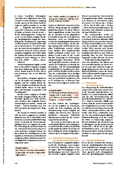 Vorschauseite 6: Zusammenhänge zwischen der morphologischen Bewusstheit und Lese-Rechtschreibkompetenzen bei Grundschüler: innen*