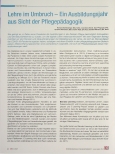 Vorschauseite 1: Lehre im Umbruch - Ein Ausbildungsjahr aus Sicht der Pflegepädagogik