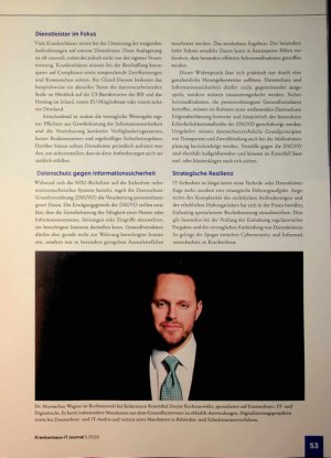 Vorschauseite 2: Cybersecurity und Datenschutz im Krankenhaus