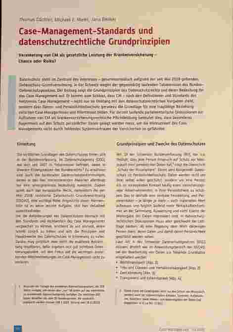 Vorschauseite 1: Case-Management-Standards und datenschutzrechtliche Grundprinzipien