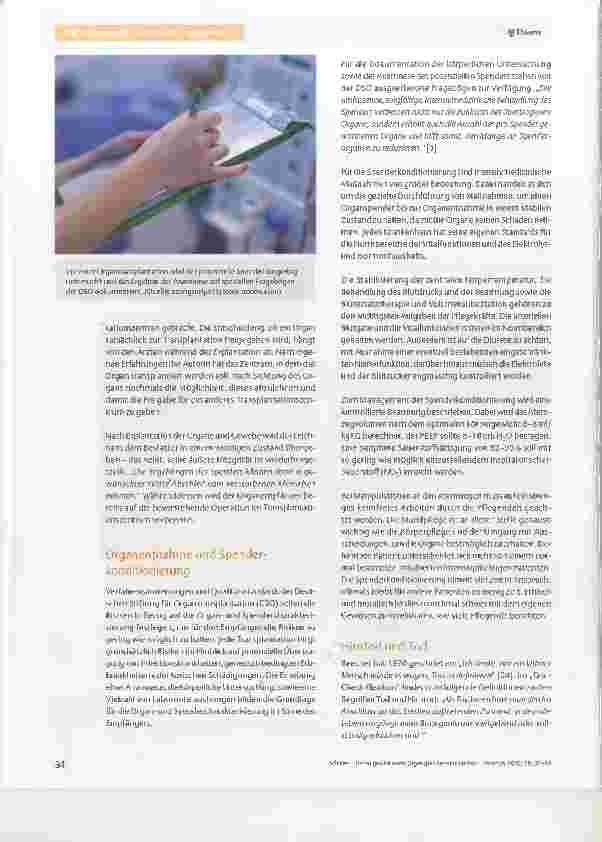 Vorschauseite 3: Benötigen hirntote Organspender eine Narkose bei der Organentnahme?