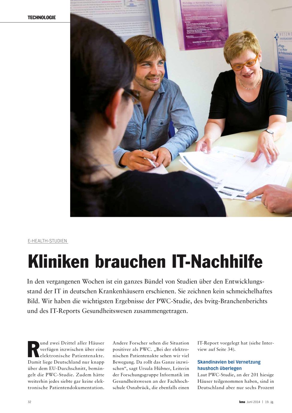Vorschauseite 1: Kliniken brauchen IT-Nachhilfe